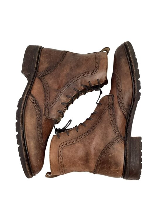 John A Frye Earl Wingtip Mens 13D Leather Lace-Up Boots Made In Mexico Vintage S main image 7